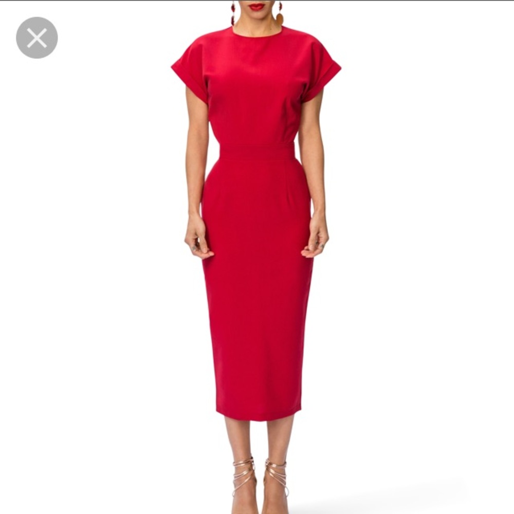 FKSP Ruby MIDI Dress w/ folded sleeves SZ: XS NWT